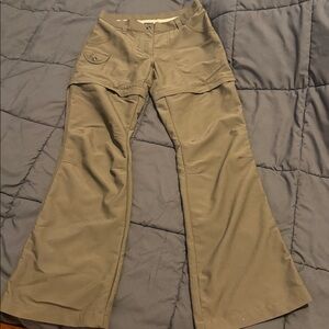MEC olive green youth size 12  Cargo Pants like new. Convertible to shorts